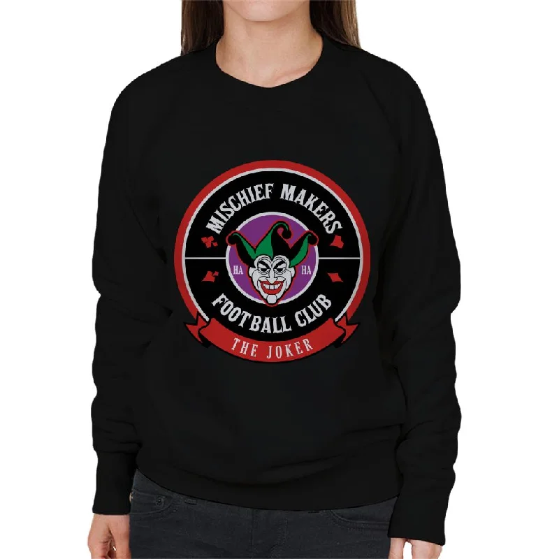 Batman Sports Mischief Makers FC The Joker Women's Sweatshirt Hoodie with Longline Fit Extended Stylish Batman Sports Mischief Makers FC The Joker Women's Sweatshirt Hoodie with Longline Fit Extended Stylish