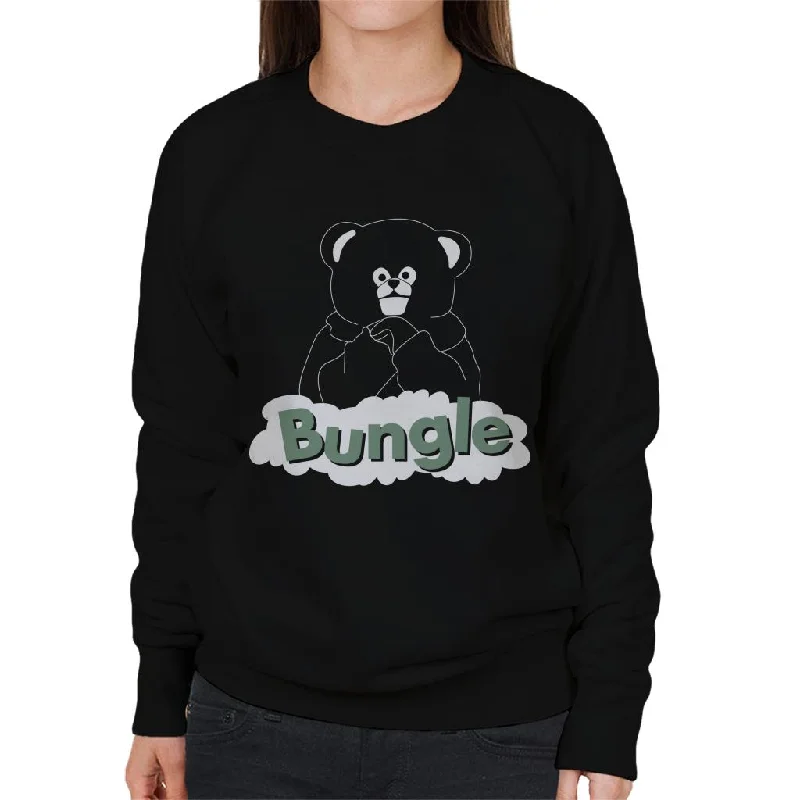 Rainbow 1972 Bungle The Bear Women's Sweatshirt Hoodie with Cropped Fit Short Trendy Rainbow 1972 Bungle The Bear Women's Sweatshirt Hoodie with Cropped Fit Short Trendy