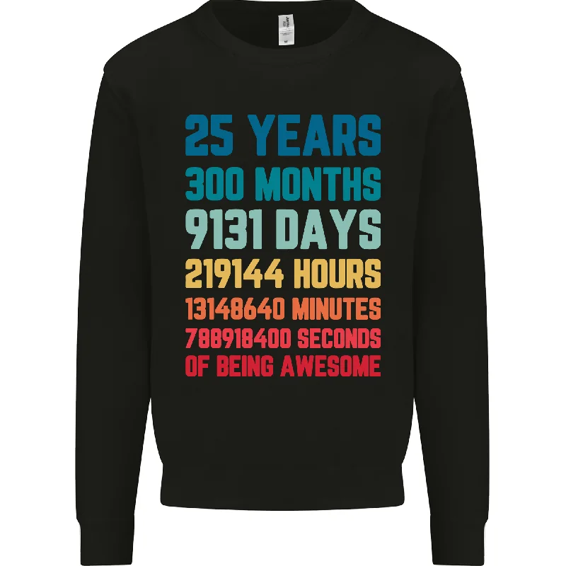 25th Birthday 25-Year-Old Men's Sweatshirt - Stylish Jumper Gift Hoodie with Drop Shoulder Relaxed Streetwear 25th Birthday 25-Year-Old Men's Sweatshirt - Stylish Jumper Gift Hoodie with Drop Shoulder Relaxed Streetwear