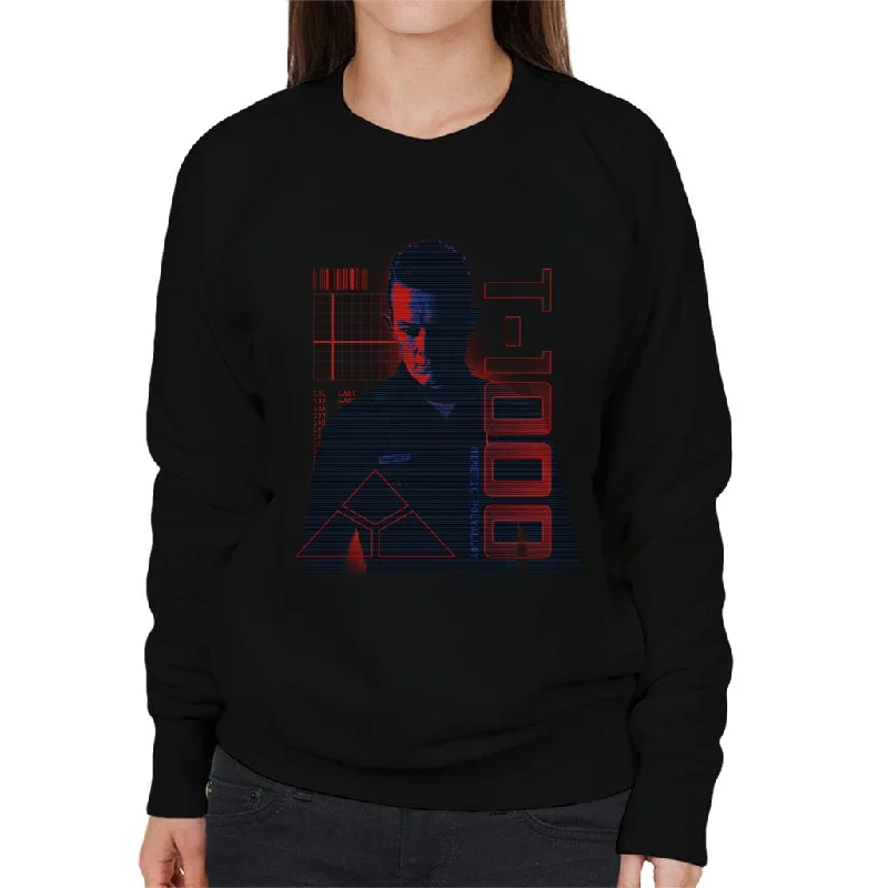 Terminator 2 Judgement Day T 1000 Women's Sweatshirt Hoodie with Hidden Zipper Minimalist Clean Terminator 2 Judgement Day T 1000 Women's Sweatshirt Hoodie with Hidden Zipper Minimalist Clean