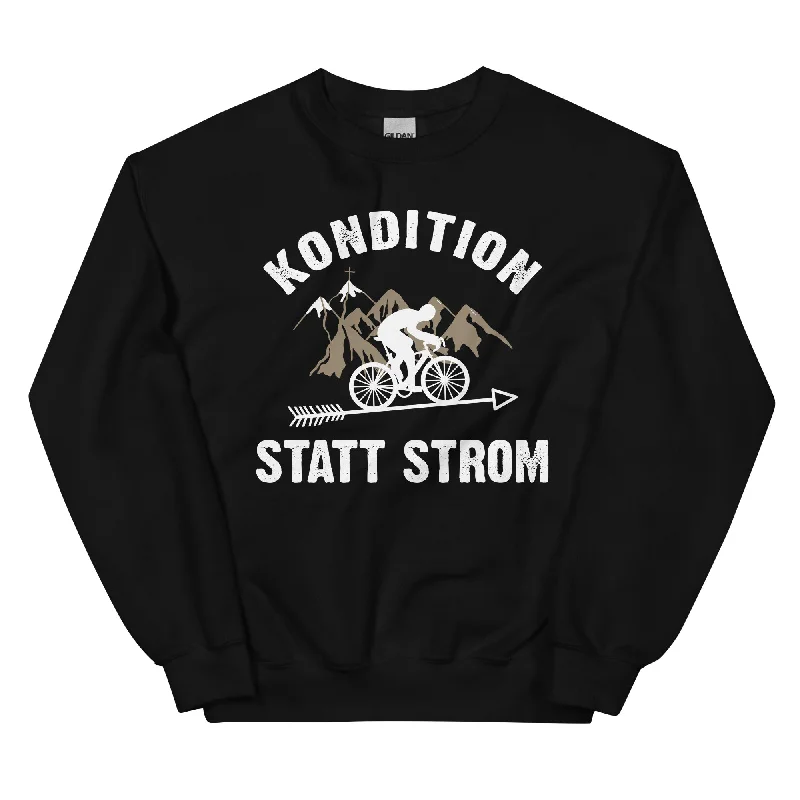 Kondition Statt Strom - Sweatshirt (Unisex) Hoodie with Hem Applique Textured Unique Kondition Statt Strom - Sweatshirt (Unisex) Hoodie with Hem Applique Textured Unique