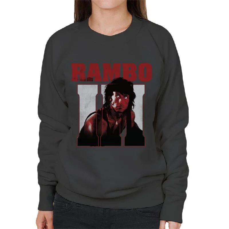 Rambo III John Rambo Women's Sweatshirt Hoodie with Elastic Waist Stretchable Comfortable Rambo III John Rambo Women's Sweatshirt Hoodie with Elastic Waist Stretchable Comfortable