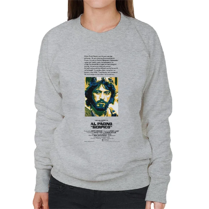 Serpico Frank Introduction Women's Sweatshirt Hoodie with Rolled Sleeves Casual Relaxed Serpico Frank Introduction Women's Sweatshirt Hoodie with Rolled Sleeves Casual Relaxed