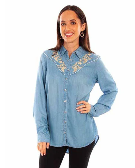 Women's Tencel Blouse Classic Minimalist Blouse