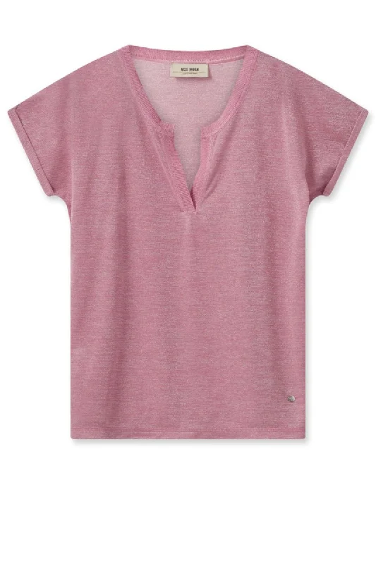 Kilana SS Blouse in Begonia Pink 159280MW1 by Mos Mosh Classic Striped Blouse