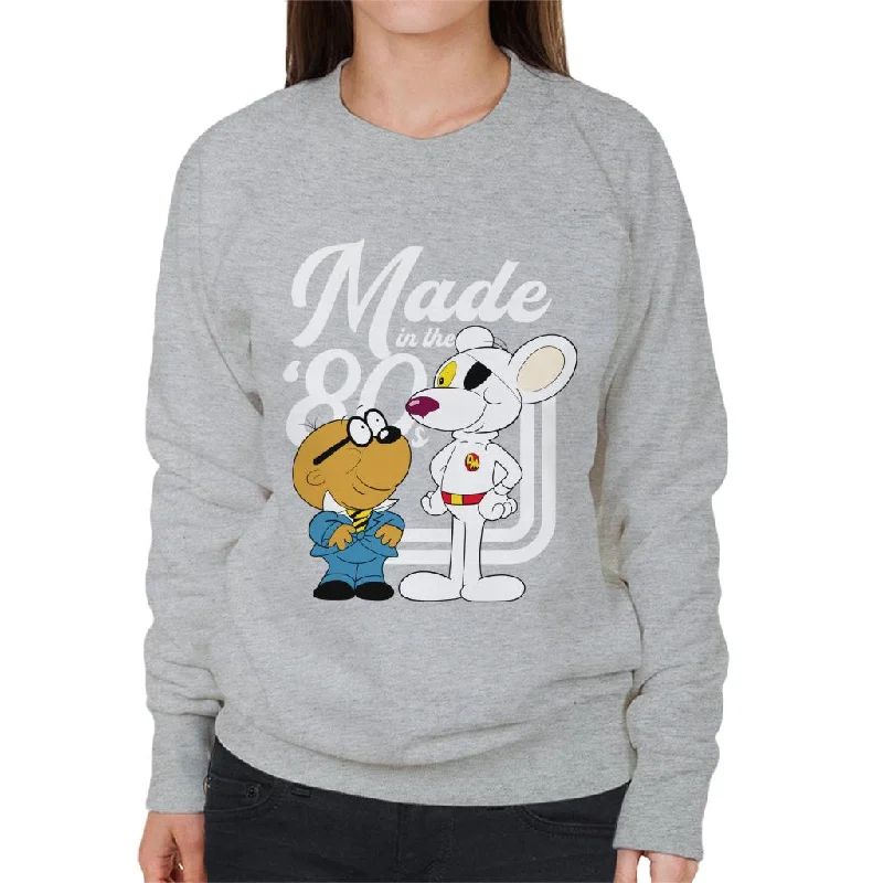Danger Mouse Made In The 80s Women's Sweatshirt Zip Hoodie Drawstring Kangaroo Pocket Danger Mouse Made In The 80s Women's Sweatshirt Zip Hoodie Drawstring Kangaroo Pocket
