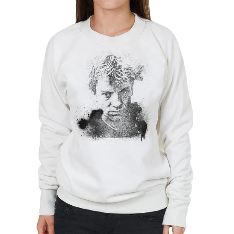 TV Times Portrait Of Musician Sting Women's Sweatshirt Hoodie with Hem Fringe Bohemian Relaxed TV Times Portrait Of Musician Sting Women's Sweatshirt Hoodie with Hem Fringe Bohemian Relaxed