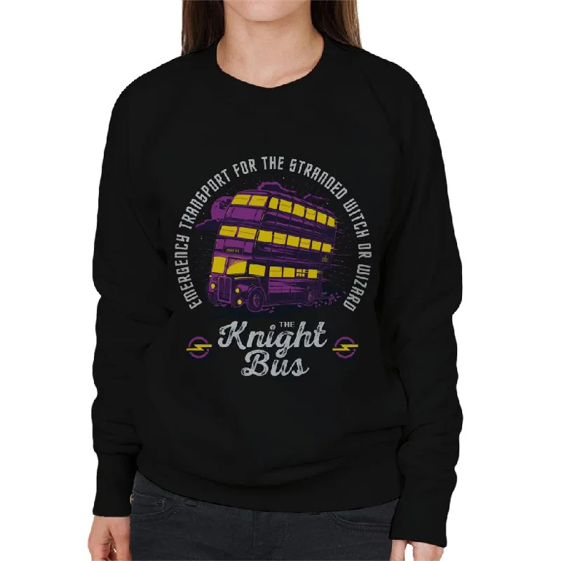 Harry Potter The Knight Bus Women's Sweatshirt Hoodie with Button Placket Classic Preppy Harry Potter The Knight Bus Women's Sweatshirt Hoodie with Button Placket Classic Preppy