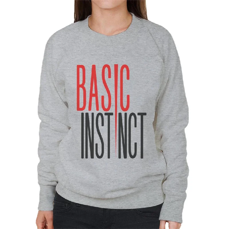 Basic Instinct Ice Pick Logo Women's Sweatshirt Hoodie with High-Low Hem Asymmetrical Trendy Basic Instinct Ice Pick Logo Women's Sweatshirt Hoodie with High-Low Hem Asymmetrical Trendy