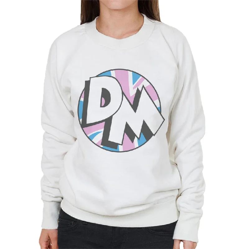 Danger Mouse Initials Union Jack Women's Sweatshirt Hoodie with Raw Hem Edgy Unfinished Danger Mouse Initials Union Jack Women's Sweatshirt Hoodie with Raw Hem Edgy Unfinished