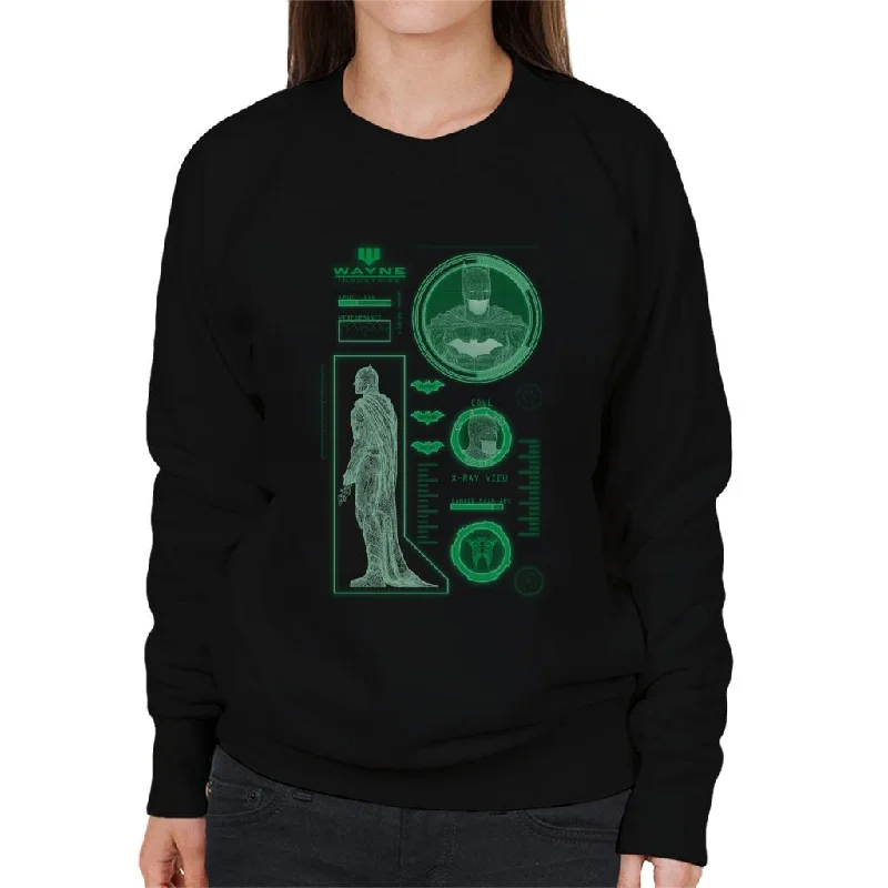 Batman Wayne Industries X Ray View Women's Sweatshirt Hoodie with Set-In Sleeves Structured Classic Batman Wayne Industries X Ray View Women's Sweatshirt Hoodie with Set-In Sleeves Structured Classic