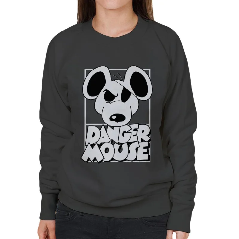 Danger Mouse Eye Patch Women's Sweatshirt Hoodie with Hem Patch Decorative Personalized Danger Mouse Eye Patch Women's Sweatshirt Hoodie with Hem Patch Decorative Personalized