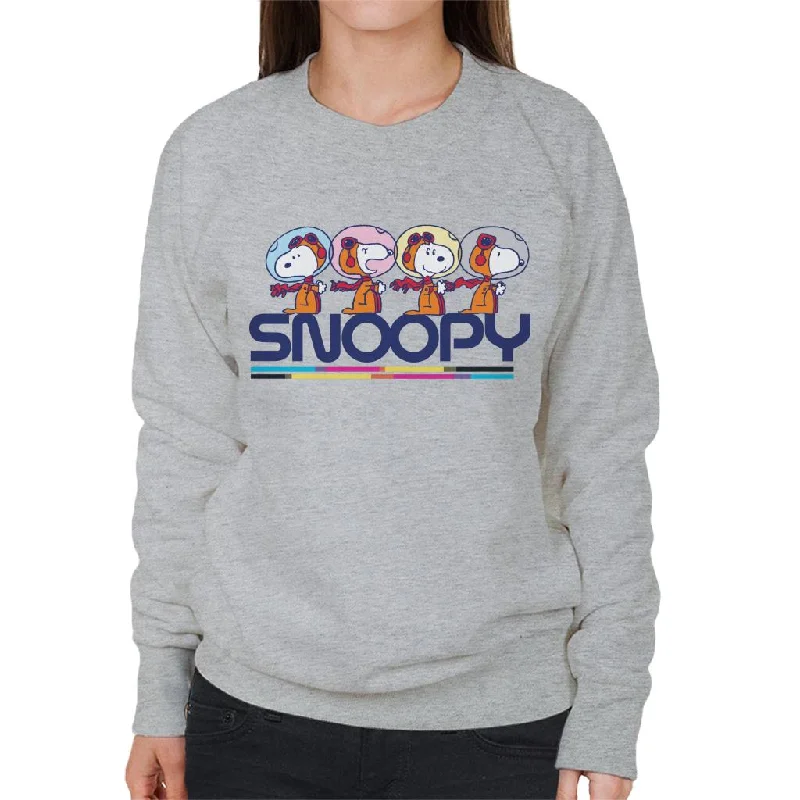 Peanuts Snoopy Space Travel Montage Women's Sweatshirt Hoodie with Camouflage Military Edgy Peanuts Snoopy Space Travel Montage Women's Sweatshirt Hoodie with Camouflage Military Edgy