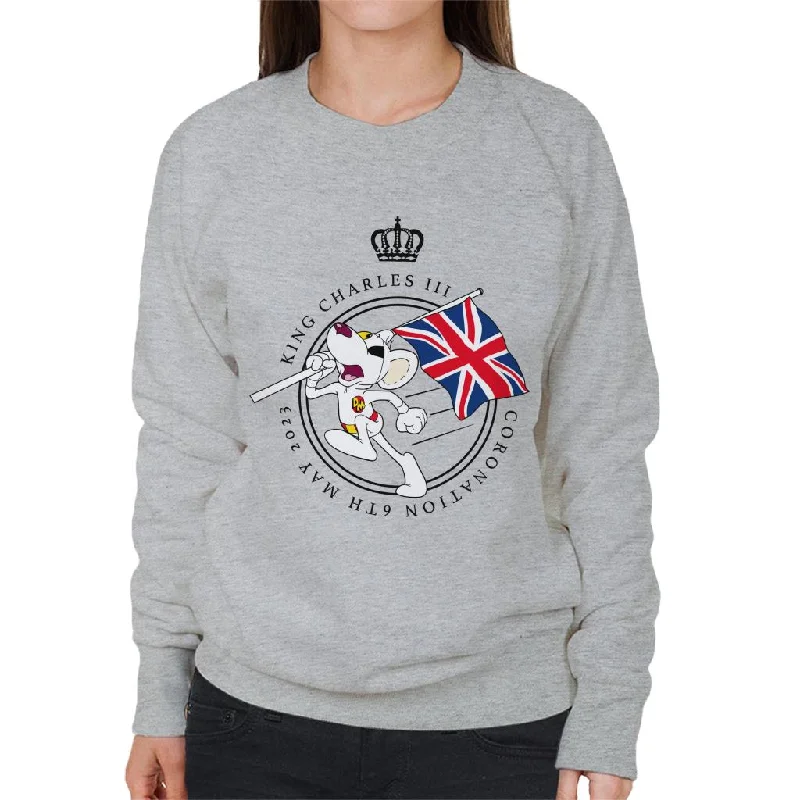 Danger Mouse King Charles III Coronation 2023 Women's Sweatshirt Hoodie with Neon Bright Vibrant Danger Mouse King Charles III Coronation 2023 Women's Sweatshirt Hoodie with Neon Bright Vibrant