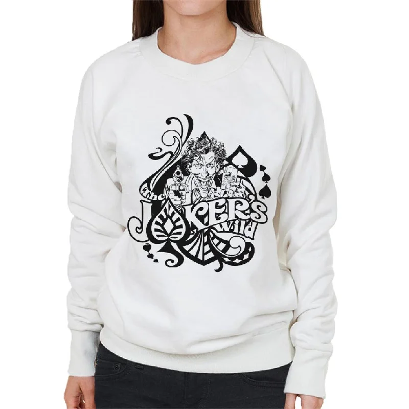 Batman Jokers Wild Women's Sweatshirt Hoodie with Front Slit Layering Stylish