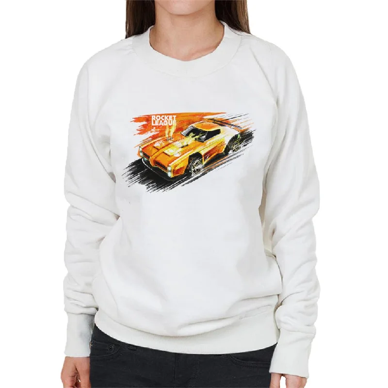 Rocket League Dominus Fire Women's Sweatshirt Hoodie with Velcro Closure Adjustable Secure Rocket League Dominus Fire Women's Sweatshirt Hoodie with Velcro Closure Adjustable Secure