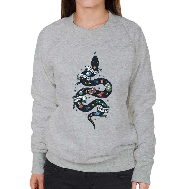 Harry Potter Serpent Of Slytherin Ambition Cunning Pride Women's Sweatshirt Hoodie with Reflective Safety Nightwear Harry Potter Serpent Of Slytherin Ambition Cunning Pride Women's Sweatshirt Hoodie with Reflective Safety Nightwear