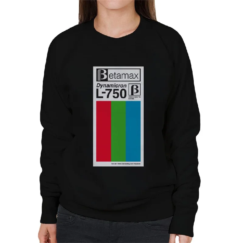 Betamax Dynamicron L 750 Video Red Green And Blue Stripe Women's Sweatshirt Hoodie with Fur Luxurious Winter Betamax Dynamicron L 750 Video Red Green And Blue Stripe Women's Sweatshirt Hoodie with Fur Luxurious Winter