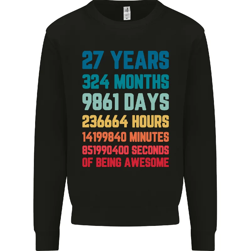 27th Birthday 27-Year-Old Men's Sweatshirt - Classic, Trendy, and Stylish Option Hoodie with Button Placket Classic Preppy 27th Birthday 27-Year-Old Men's Sweatshirt - Classic, Trendy, and Stylish Option Hoodie with Button Placket Classic Preppy