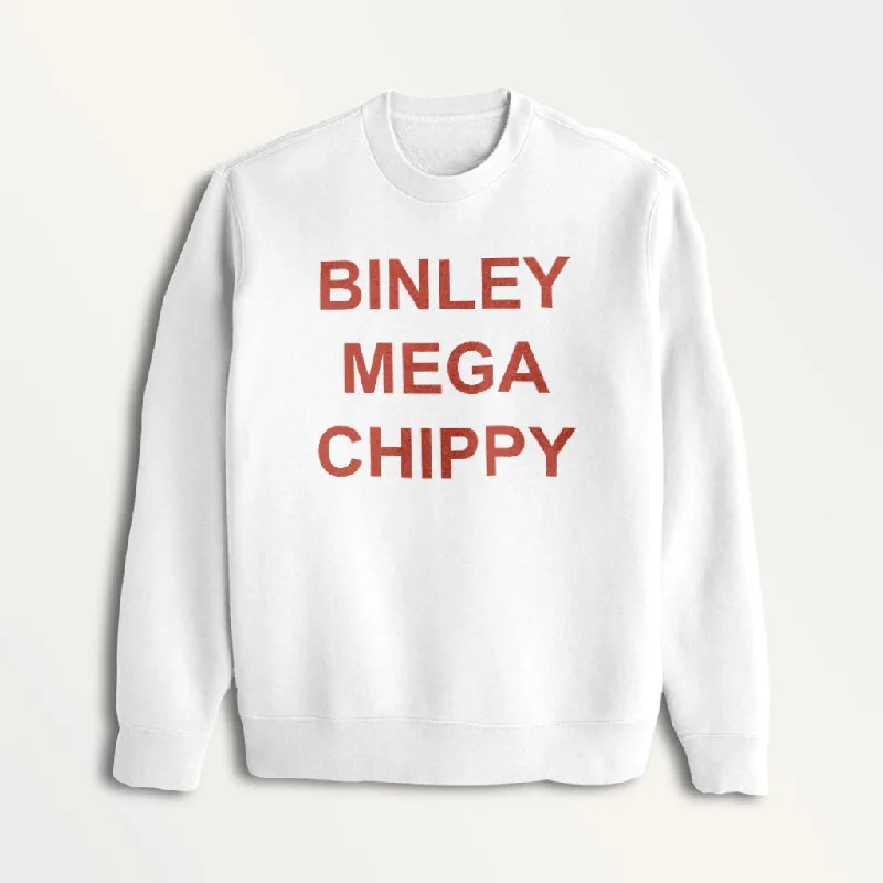 Binley Mega Chippy Red Text Women's Sweatshirt Hoodie with Hem Lace Feminine Delicate Binley Mega Chippy Red Text Women's Sweatshirt Hoodie with Hem Lace Feminine Delicate