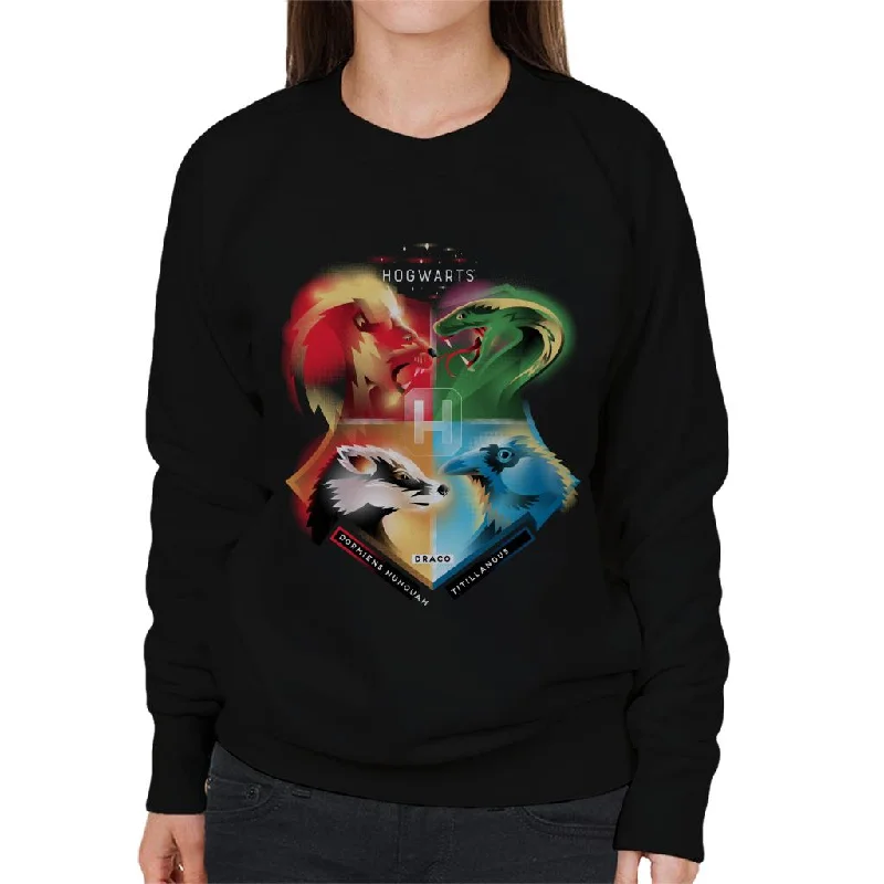 Harry Potter Animals Of Each Hogwarts House Women's Sweatshirt Hoodie with Sequins Glamorous Eye-catching Harry Potter Animals Of Each Hogwarts House Women's Sweatshirt Hoodie with Sequins Glamorous Eye-catching