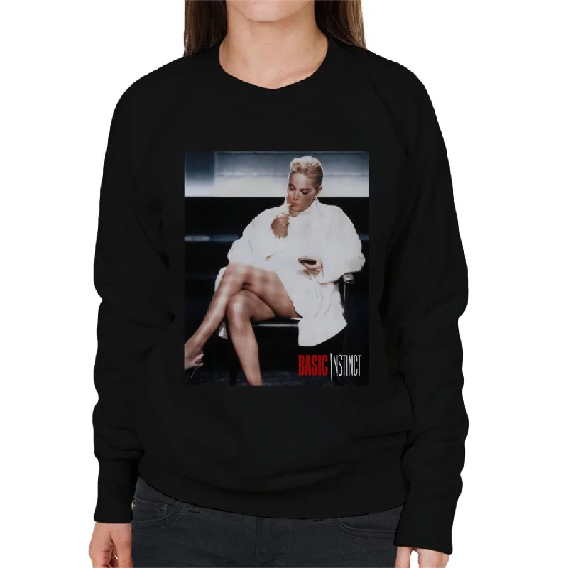 Basic Instinct Catherine Tramell Women's Sweatshirt Hoodie with Front Slit Layering Stylish Basic Instinct Catherine Tramell Women's Sweatshirt Hoodie with Front Slit Layering Stylish