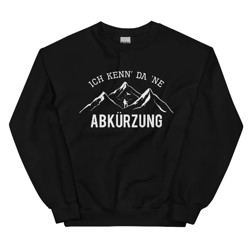 Ich Kenne Da Ne Abkürzung - Sweatshirt (Unisex) Hoodie with Mock Neck Collared Structured Ich Kenne Da Ne Abkürzung - Sweatshirt (Unisex) Hoodie with Mock Neck Collared Structured