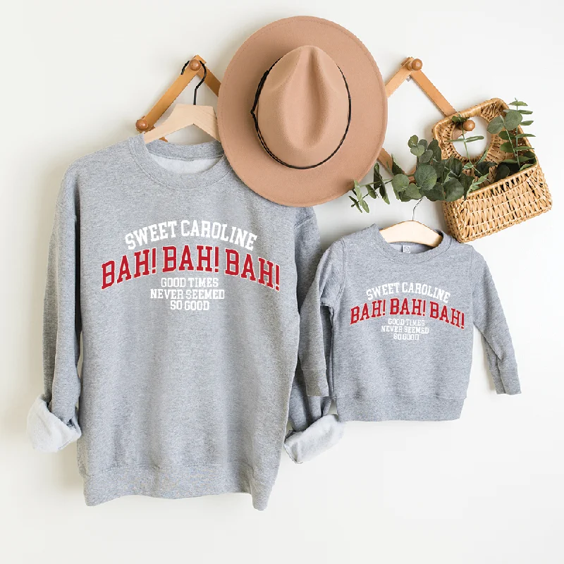 Sweet Caroline Matching Graphic Heather Grey Sweatshirts Hoodie with Zipper Versatile Modern Sweet Caroline Matching Graphic Heather Grey Sweatshirts Hoodie with Zipper Versatile Modern