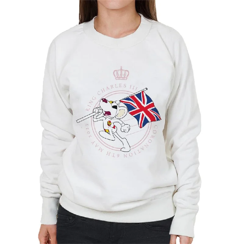 Danger Mouse King Charles III Coronation 2023 Union Jack Women's Sweatshirt Hoodie with Mesh Breathable Sporty Danger Mouse King Charles III Coronation 2023 Union Jack Women's Sweatshirt Hoodie with Mesh Breathable Sporty