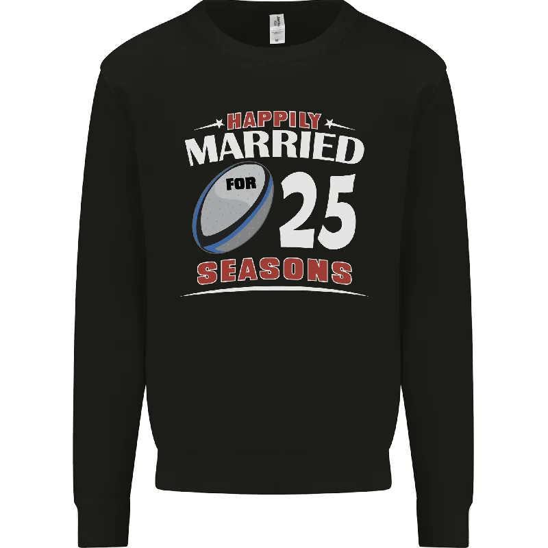 25 Year Wedding Anniversary 25th Rugby Mens Sweatshirt Jumper Hoodie Sweatshirt Pullover 25 Year Wedding Anniversary 25th Rugby Mens Sweatshirt Jumper Hoodie Sweatshirt Pullover