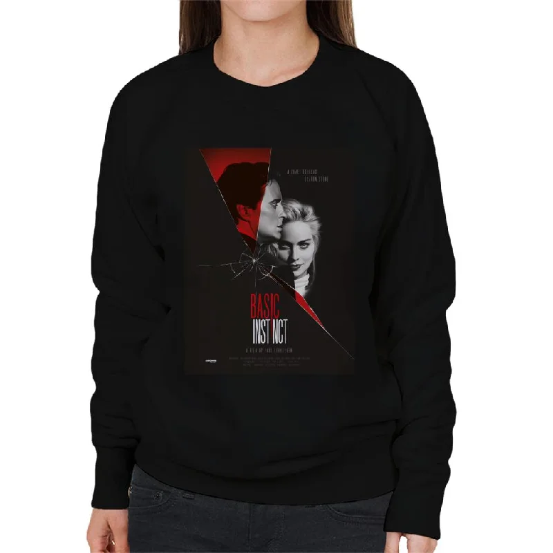 Basic Instinct Poster A Film By Paul Verhoeven Women's Sweatshirt Hoodie with Elastic Waist Stretchable Comfortable Basic Instinct Poster A Film By Paul Verhoeven Women's Sweatshirt Hoodie with Elastic Waist Stretchable Comfortable