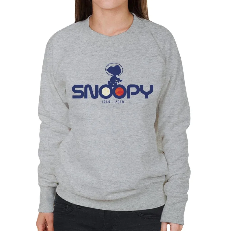 Peanuts Snoopy Space Exploration Women's Sweatshirt Hoodie with Metallic Shiny Futuristic Peanuts Snoopy Space Exploration Women's Sweatshirt Hoodie with Metallic Shiny Futuristic