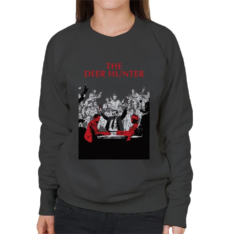 The Deer Hunter Russian Roulette Scene Poster Women's Sweatshirt Hoodie with Oversized Fit Loose Comfortable The Deer Hunter Russian Roulette Scene Poster Women's Sweatshirt Hoodie with Oversized Fit Loose Comfortable