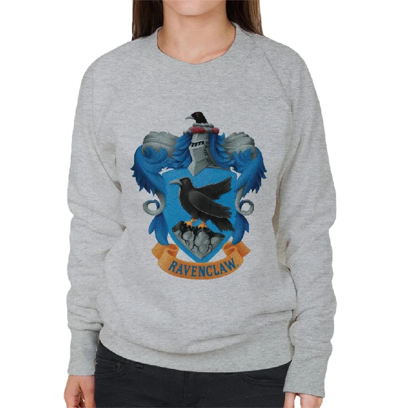 Harry Potter Ravenclaw Eagle Shield Women's Sweatshirt Hoodie with Ribbed Neckline Snug Warm Harry Potter Ravenclaw Eagle Shield Women's Sweatshirt Hoodie with Ribbed Neckline Snug Warm