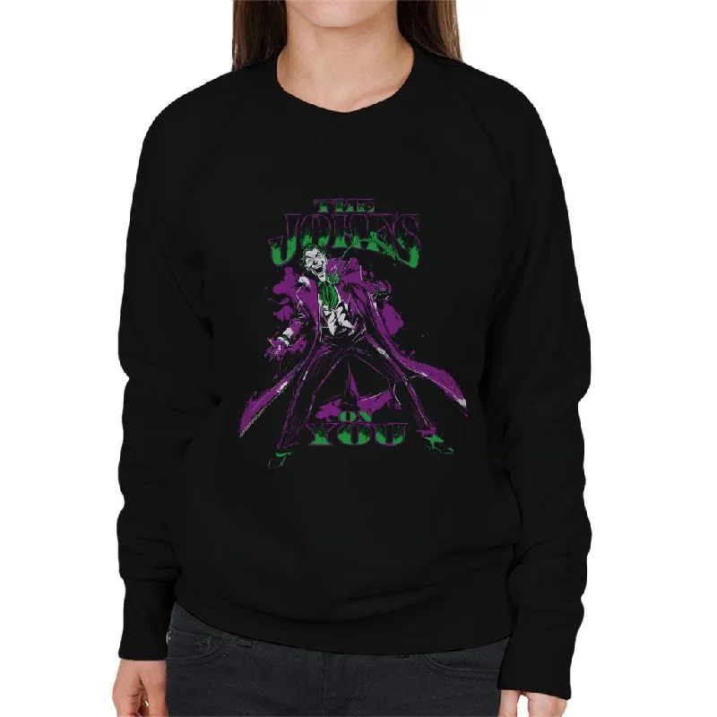 Batman The Joker Laughing The Jokes On You Women's Sweatshirt Hoodie Crop Top Short Trendy Batman The Joker Laughing The Jokes On You Women's Sweatshirt Hoodie Crop Top Short Trendy
