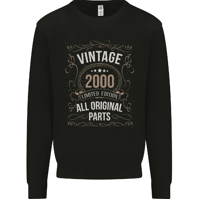 24th Birthday Limited Edition 2000 Mens Sweatshirt Jumper Hoodie with Cropped Fit Short Trendy 24th Birthday Limited Edition 2000 Mens Sweatshirt Jumper Hoodie with Cropped Fit Short Trendy
