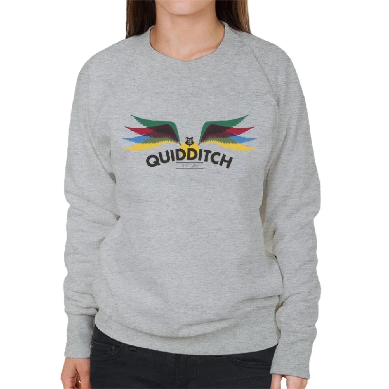 Harry Potter Hogwarts Quidditch Golden Snitch Rainbow Women's Sweatshirt Hoodie with Hem Contrast Bold Stylish Harry Potter Hogwarts Quidditch Golden Snitch Rainbow Women's Sweatshirt Hoodie with Hem Contrast Bold Stylish