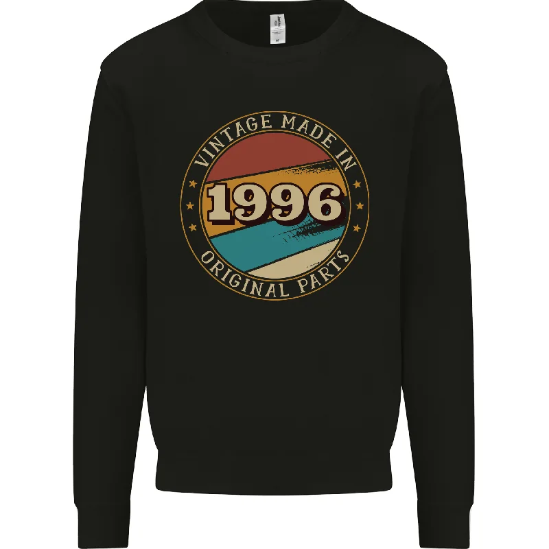 28th Birthday Vintage Made In 1996 Mens Sweatshirt Jumper Hoodie with Metallic Shiny Futuristic 28th Birthday Vintage Made In 1996 Mens Sweatshirt Jumper Hoodie with Metallic Shiny Futuristic