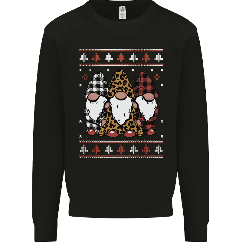 3 Christmas Gnomes Wearing Pajamas Xmas Mens Sweatshirt Jumper Hoodie with Strings Custom Fit Adjustable 3 Christmas Gnomes Wearing Pajamas Xmas Mens Sweatshirt Jumper Hoodie with Strings Custom Fit Adjustable