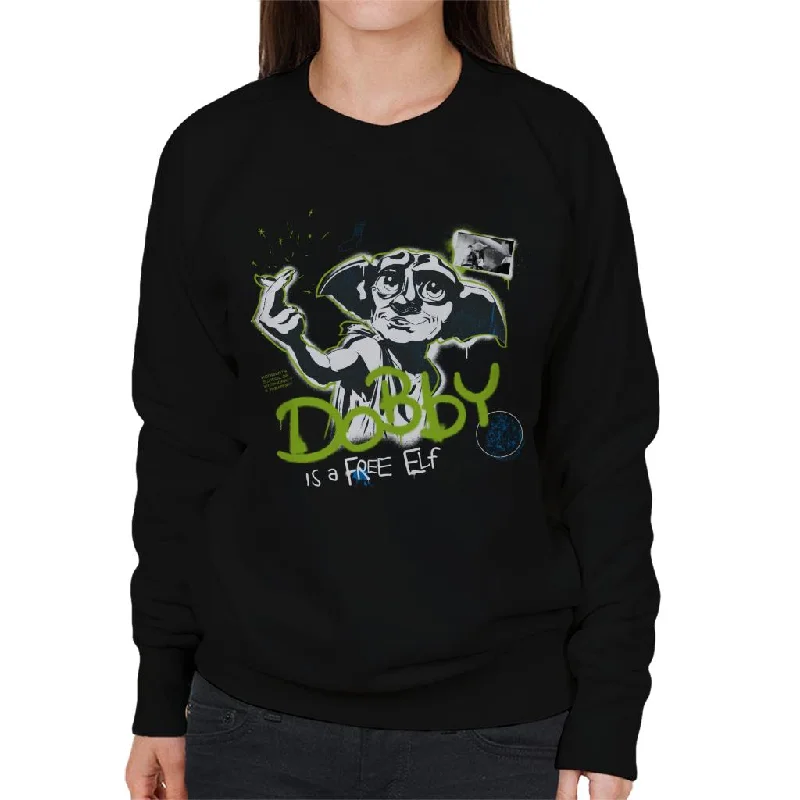Harry Potter Dobby Is A Free Elf Women's Sweatshirt Hoodie with Button Classic Timeless Harry Potter Dobby Is A Free Elf Women's Sweatshirt Hoodie with Button Classic Timeless