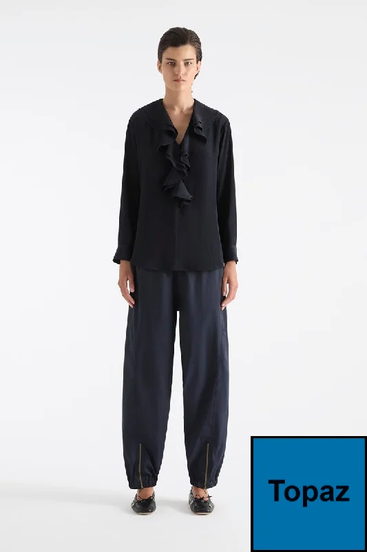 Wave Blouse in Topaz F67 8414 by MELA PURDIE Office Formal Blouse