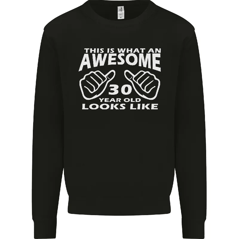 30th BIRTHDAY - 30-Year-Old Men's Sweatshirt Jumper Hoodie with Belted Waist Structured Tailored 30th BIRTHDAY - 30-Year-Old Men's Sweatshirt Jumper Hoodie with Belted Waist Structured Tailored