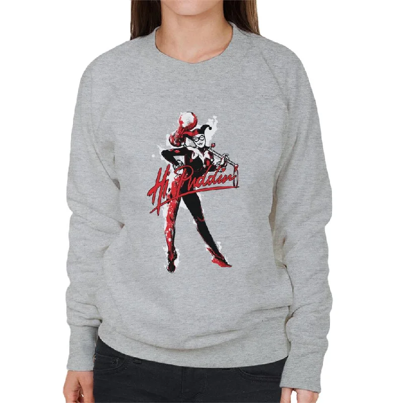 Batman Harley Quinn Hi Puddin Women's Sweatshirt Hooded Sweatshirt Casual Wear Street Style Batman Harley Quinn Hi Puddin Women's Sweatshirt Hooded Sweatshirt Casual Wear Street Style