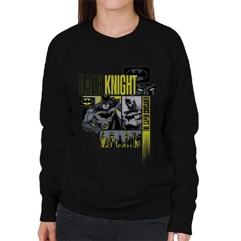 Batman Dark Knight The Caped Crusader Women's Sweatshirt Zip Hoodie Drawstring Kangaroo Pocket Batman Dark Knight The Caped Crusader Women's Sweatshirt Zip Hoodie Drawstring Kangaroo Pocket