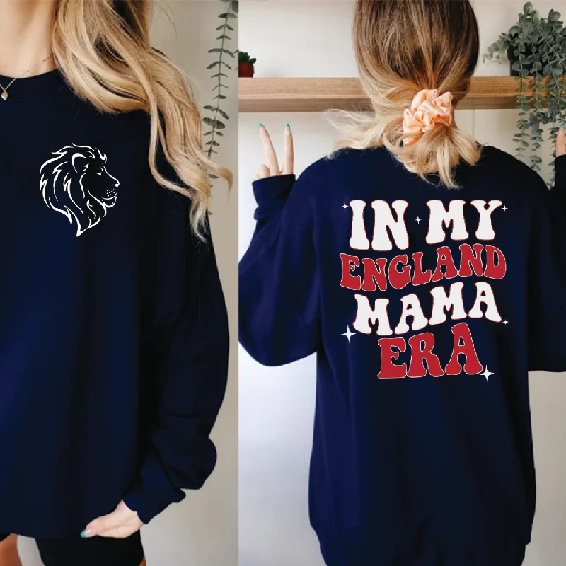 In My England Mama Era Front & Back Graphic Sweatshirt Hoodie with Pocket Utility Practical In My England Mama Era Front & Back Graphic Sweatshirt Hoodie with Pocket Utility Practical