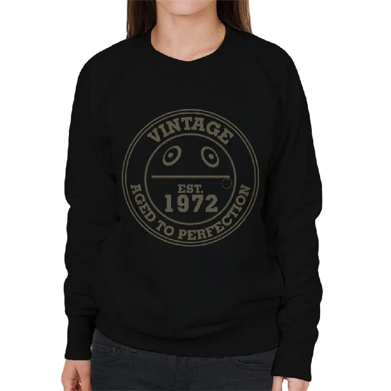 Rainbow 1972 Zippy Aged To Perfection Women's Sweatshirt Hoodie with Raw Hem Edgy Unfinished Rainbow 1972 Zippy Aged To Perfection Women's Sweatshirt Hoodie with Raw Hem Edgy Unfinished