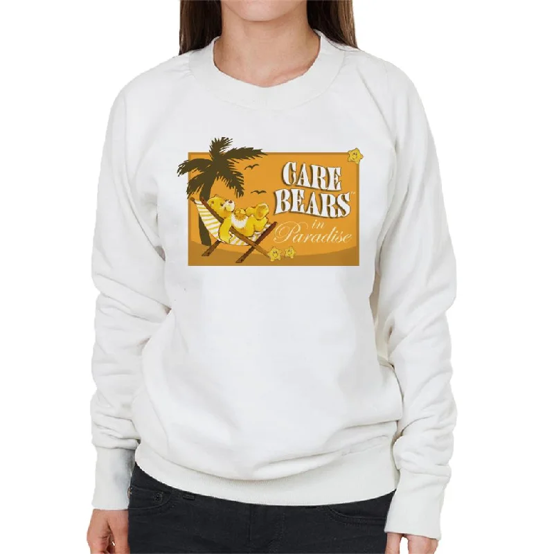 Care Bears Funshine Bear In Paradise Women's Sweatshirt Hoodie with Ribbed Cuffs Snug Fit Comfort Care Bears Funshine Bear In Paradise Women's Sweatshirt Hoodie with Ribbed Cuffs Snug Fit Comfort
