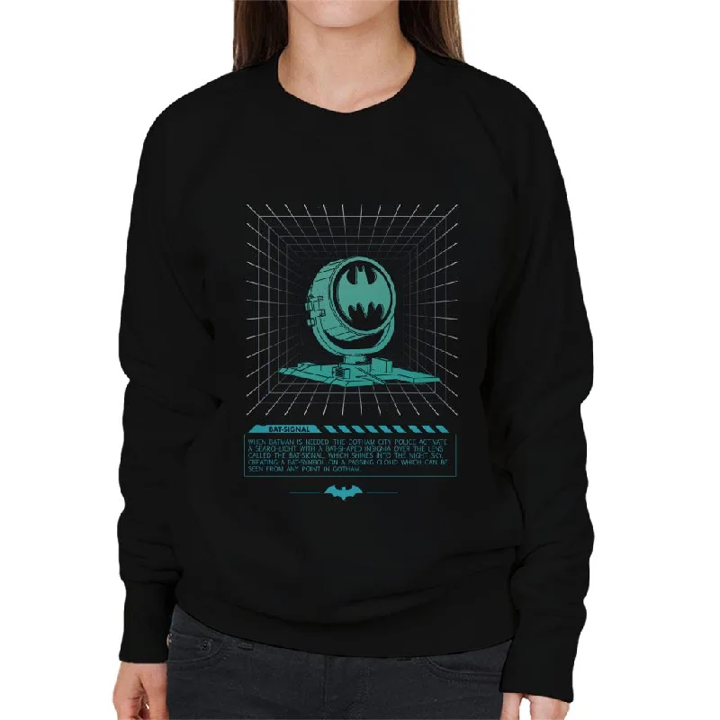 Batman Bat Signal Searchlight Women's Sweatshirt Hoodie with Button Classic Timeless Batman Bat Signal Searchlight Women's Sweatshirt Hoodie with Button Classic Timeless