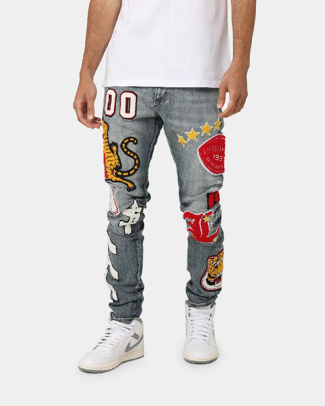 Lifted Anchors "Scholar" Denim Pants Blue Comfy Athletic Pants