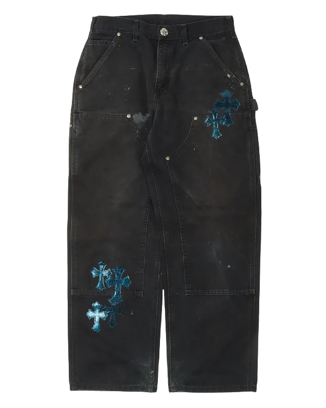 St. Barth Exclusive Carhartt Cross Patch Double Knee Carpenter Pants High-Waist Trousers St. Barth Exclusive Carhartt Cross Patch Double Knee Carpenter Pants High-Waist Trousers